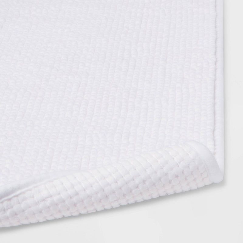 17"x24" Everyday Chenille Bath Rug White - Room Essentials