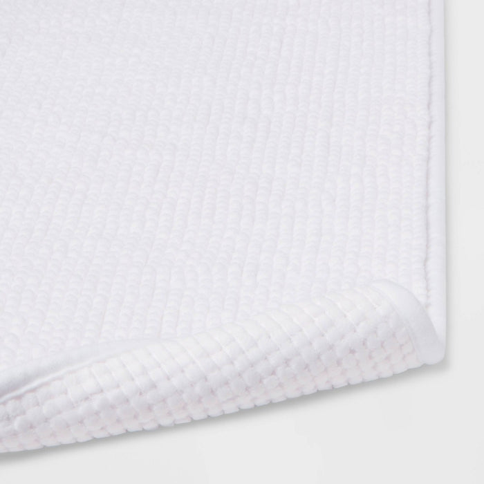 17"x24" Everyday Chenille Bath Rug White - Room Essentials