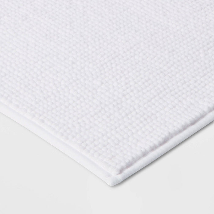17"x24" Everyday Chenille Bath Rug White - Room Essentials