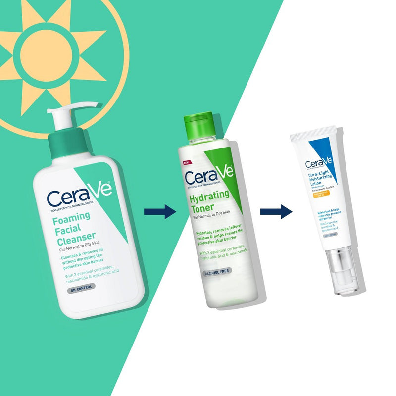 CeraVe Foaming Face Wash with Hyaluronic Acid and Niacinamide for Oily Skin - 3 fl oz
