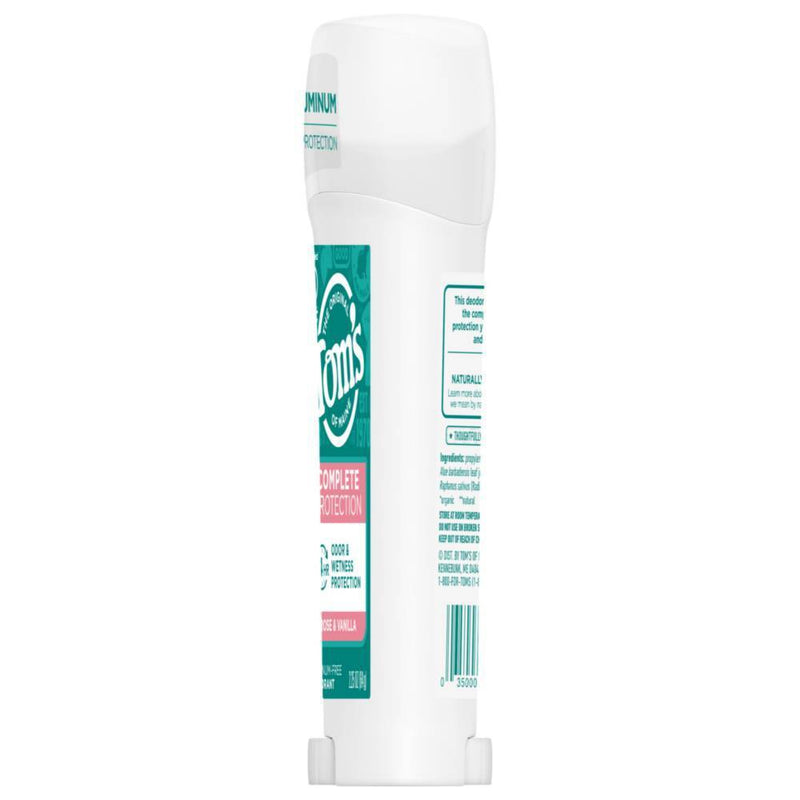 Tom's of Maine Complete Protection Deodorant - Rose & Vanilla - 2.25oz