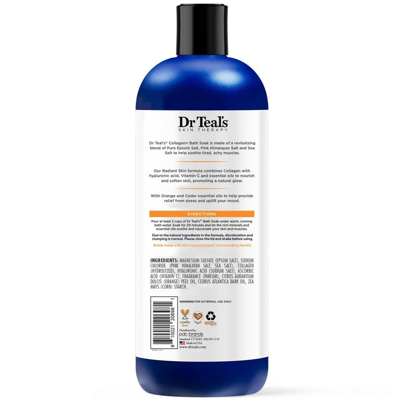 Dr Teal's Collagen Radiant Skin Orange & Cedar Milk Bath - 32 fl oz