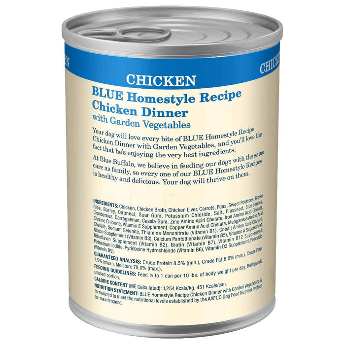 Blue Buffalo Homestyle Recipe Natural Adult Wet Dog Food with Chicken Flavor - 12.5oz