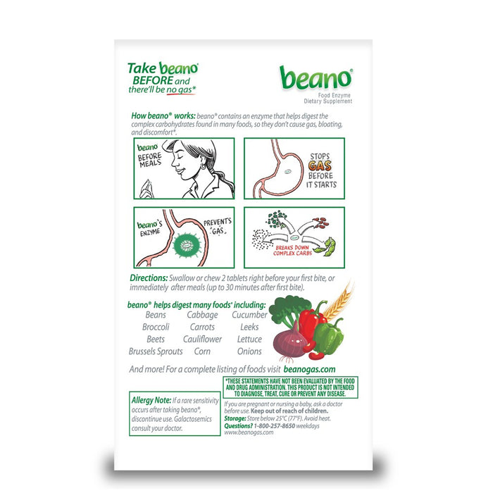 Beano Ultra 800 Gas Relief Prevention and Digestive Enzyme Supplement - 110ct
