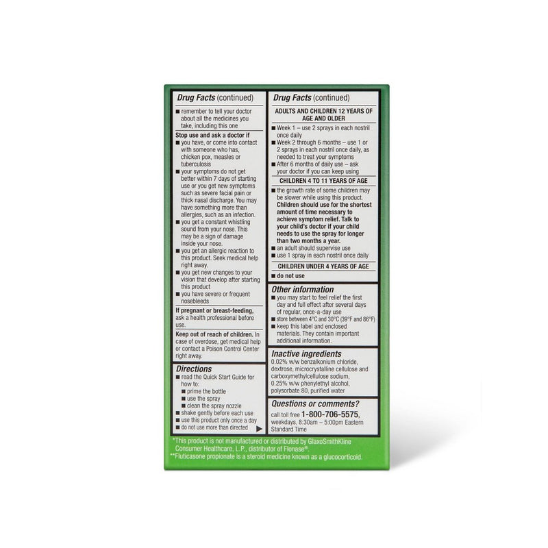 Fluticasone Propionate Allergy Relief Nasal Spray - 72 sprays/0.38 fl oz - up & up