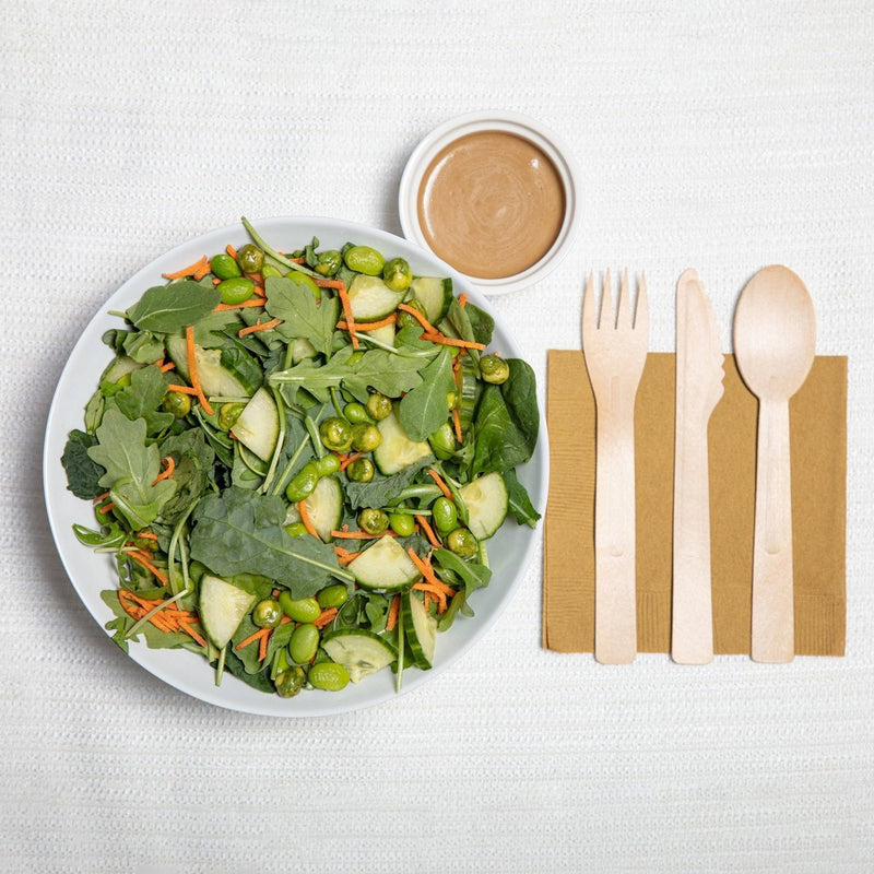 foodstiks Premium Compostable Disposable Wood Cutlery Forks - 24pc