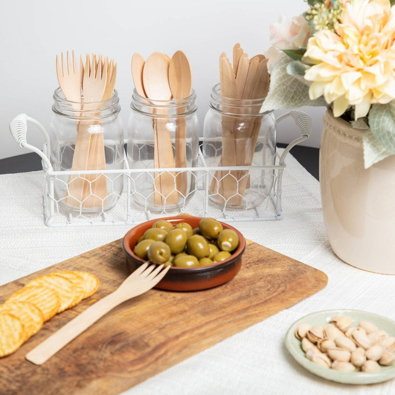 foodstiks Premium Compostable Disposable Wood Cutlery Forks - 24pc