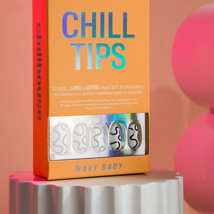 Chillhouse Chill Tips Press-On Fake Nails - Wavy Baby - 24ct