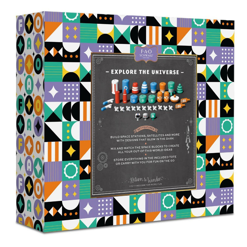 FAO Schwarz Galaxy Glow Space Blocks Construction Set