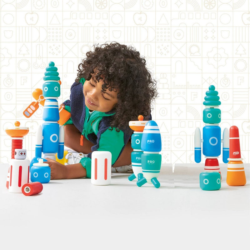 FAO Schwarz Galaxy Glow Space Blocks Construction Set