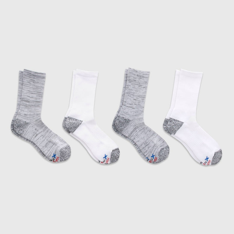 Hanes Premium Men's Performance Crew Socks 4pk - Gray 6-12