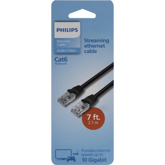 Philips 7' Cat6 Ethernet Cable - Black