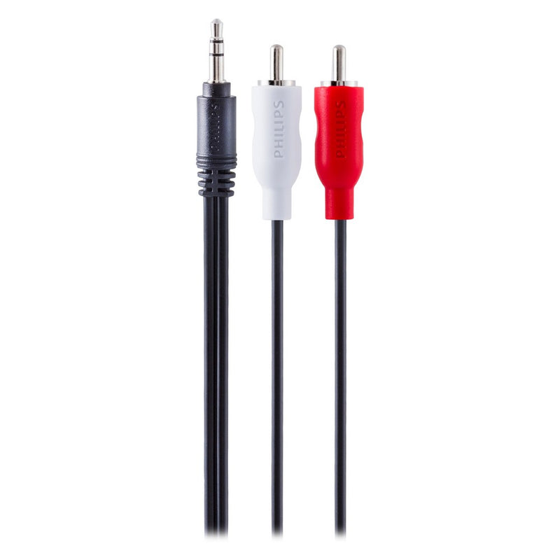 Philips 6' Y-Adapter Audio Cable. 3.5MM - Red/White