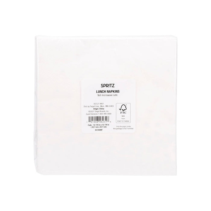 30ct Disposable Lunch Napkins with Foil Gold - Spritz