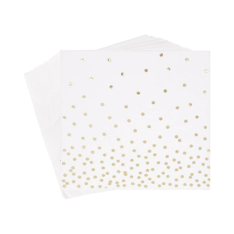 30ct Disposable Lunch Napkins with Foil Gold - Spritz