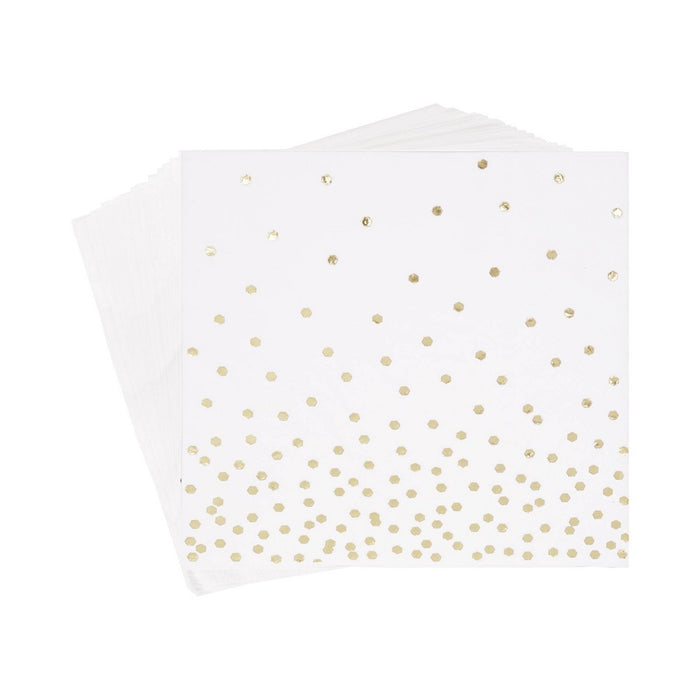 30ct Disposable Lunch Napkins with Foil Gold - Spritz