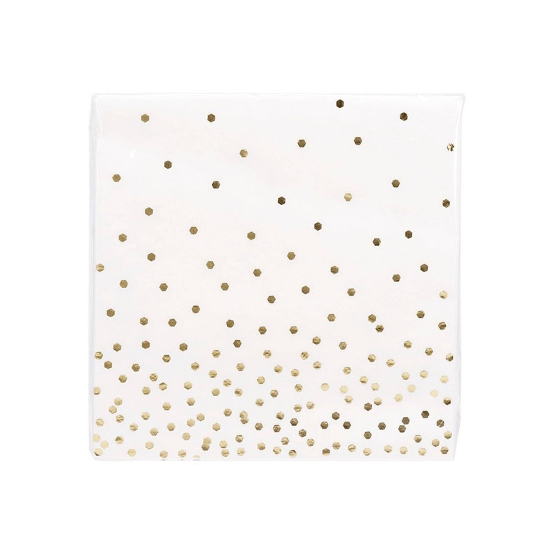 30ct Disposable Lunch Napkins with Foil Gold - Spritz