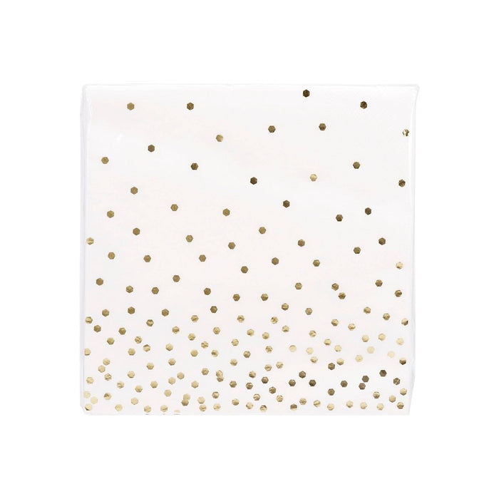 30ct Disposable Lunch Napkins with Foil Gold - Spritz