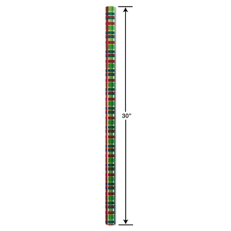 20 sq ft Christmas Roll Wrap Foil Plaid Green (LOCAL PICKUP ONLY)