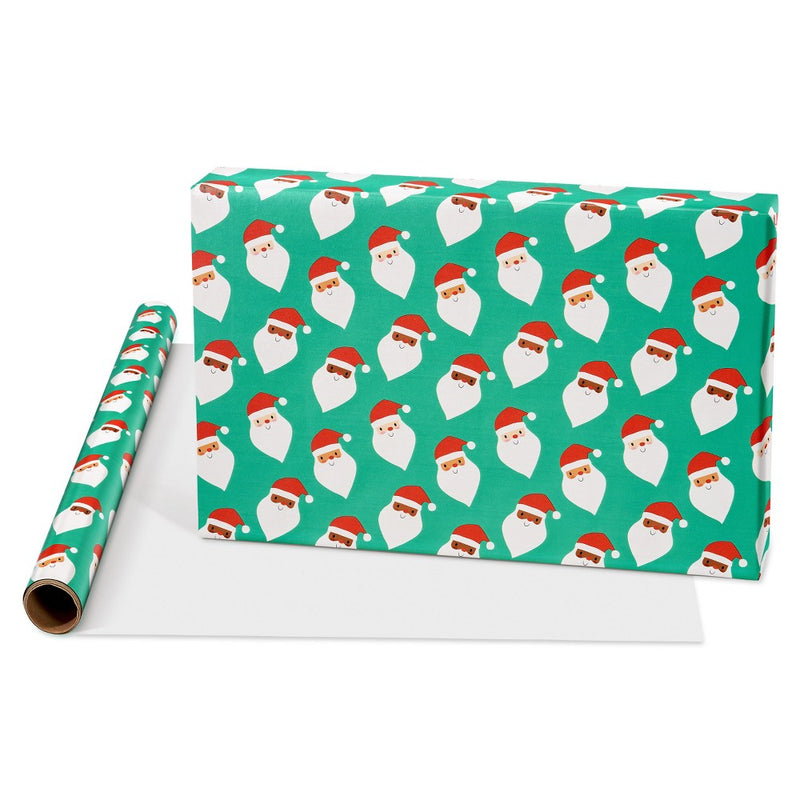 2pc 60 sq ft Santa and Striped Christmas Roll Wraps (LOCAL PICKUP ONLY)