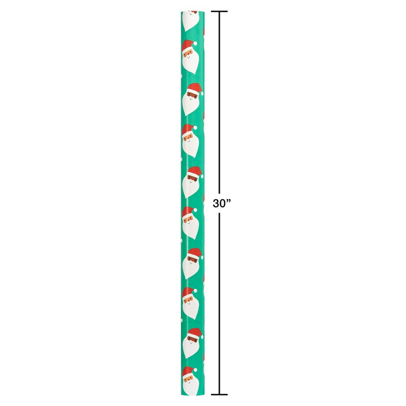 2pc 60 sq ft Santa and Striped Christmas Roll Wraps (LOCAL PICKUP ONLY)