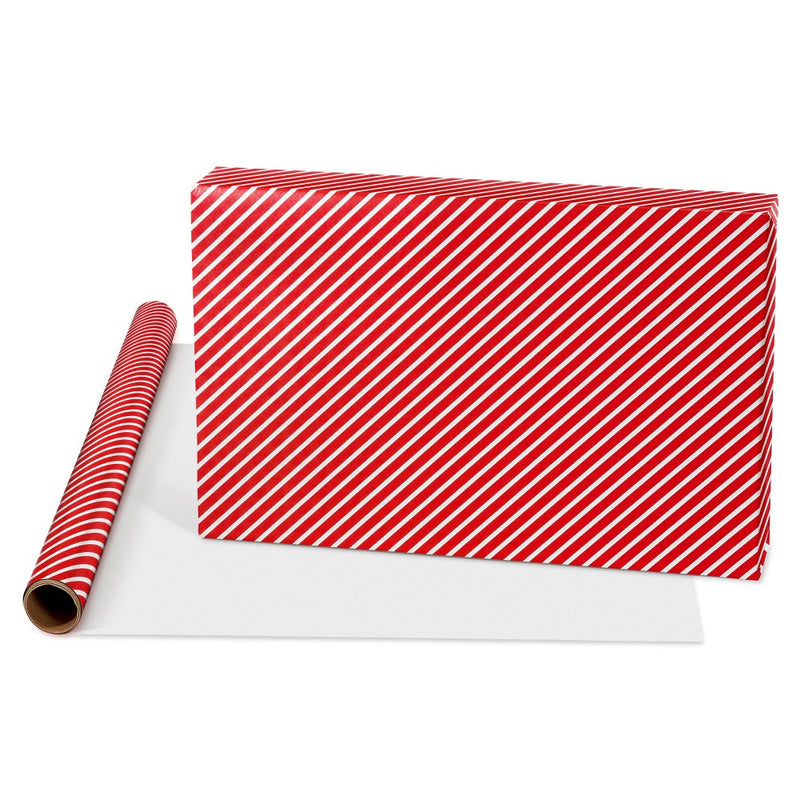 2pc 60 sq ft Santa and Striped Christmas Roll Wraps (LOCAL PICKUP ONLY)