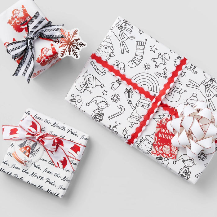25 sq ft Santa Gift Wrap - Wondershop