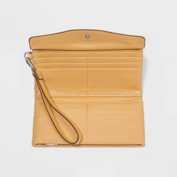 Flap Pouch with Folded Double Interior Wristlet - A New Day Yellow