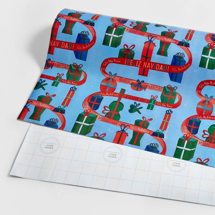 25 sq ft John Parra Presents Gift Wrap - Wondershop