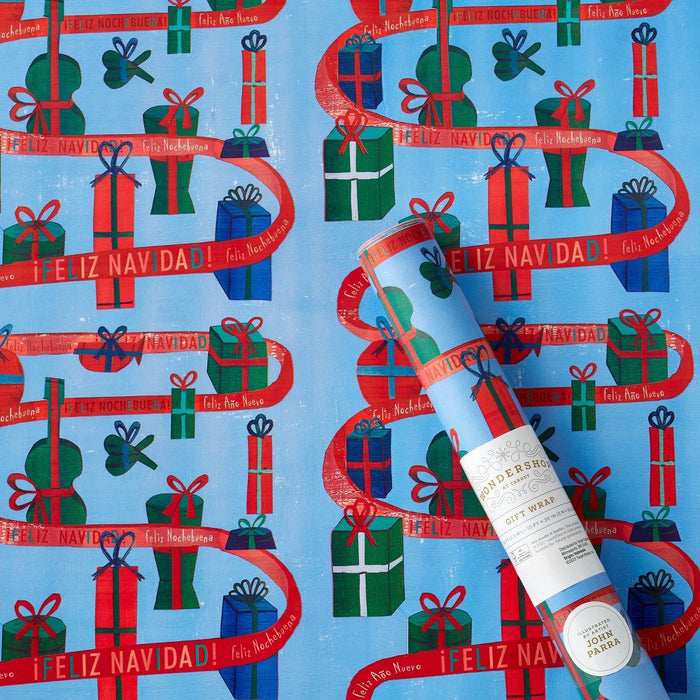 25 sq ft John Parra Presents Gift Wrap - Wondershop