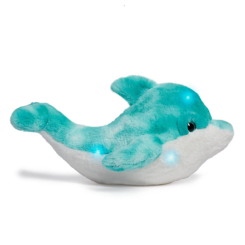 FAO Schwarz 17" Glow Brights LED with Sound Dolphin Toy Plush