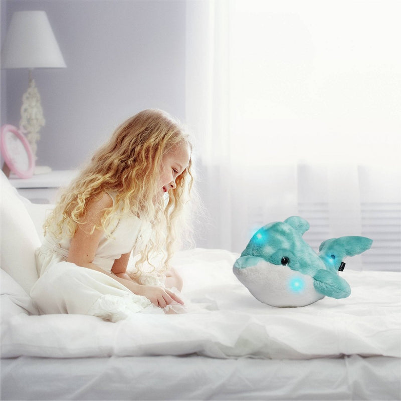 FAO Schwarz 17" Glow Brights LED with Sound Dolphin Toy Plush