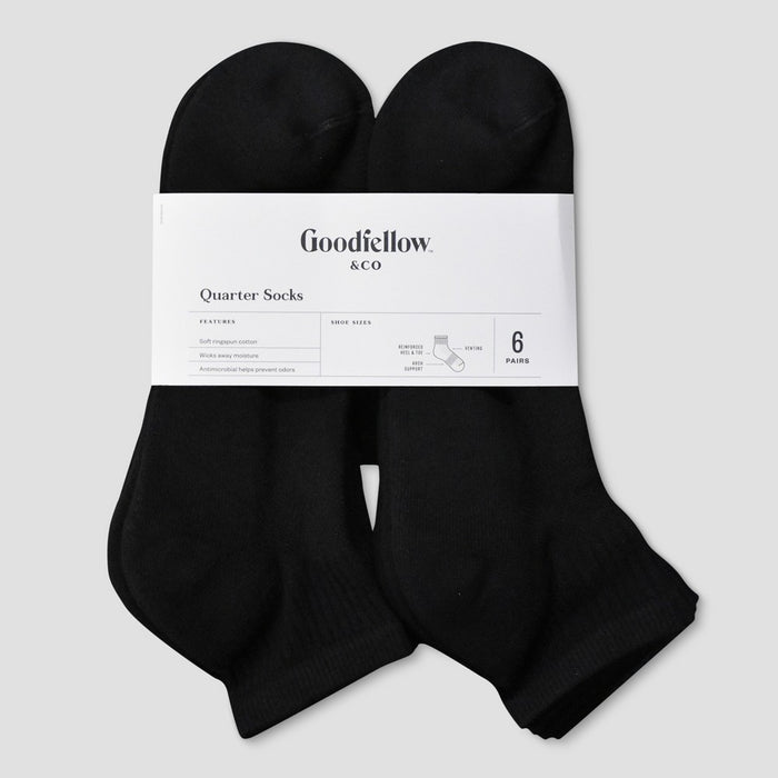 Men's Antimicrobial Resistant Athletic Socks - Goodfellow & Co Black 10-13