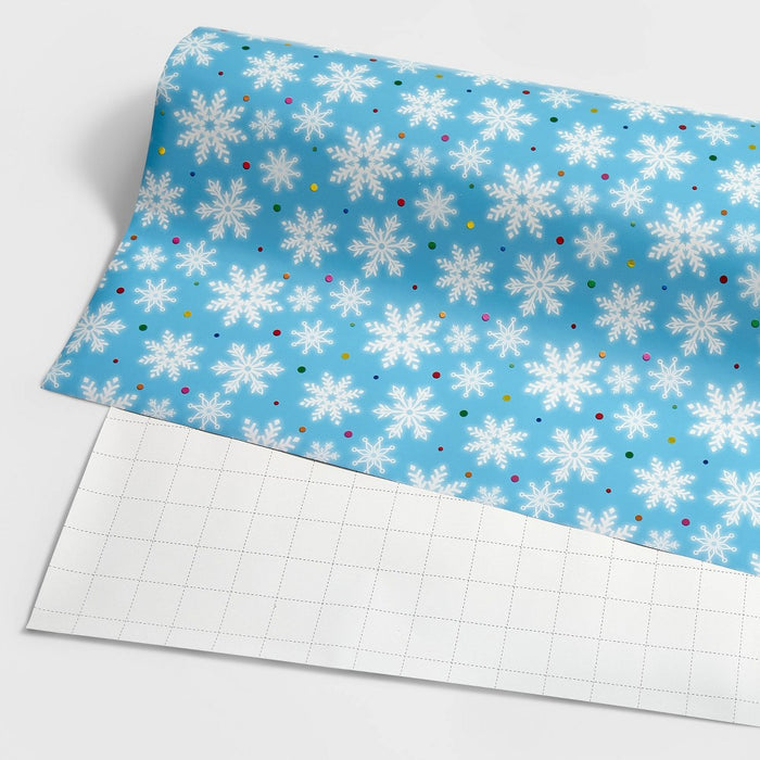 25 sq ft Snowflakes Gift Wrap Light Blue - Wondershop