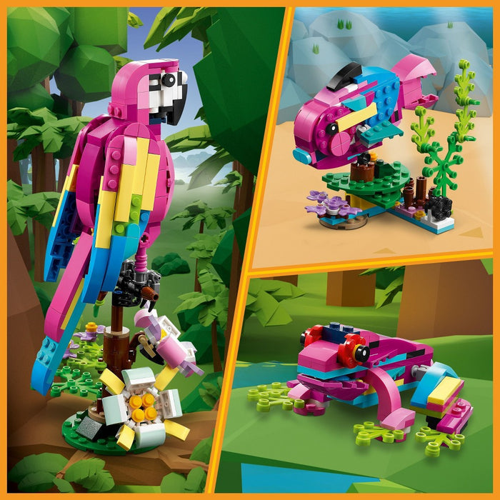 LEGO Creator Exotic Pink Parrot 3in1 Building Toy Set 31144