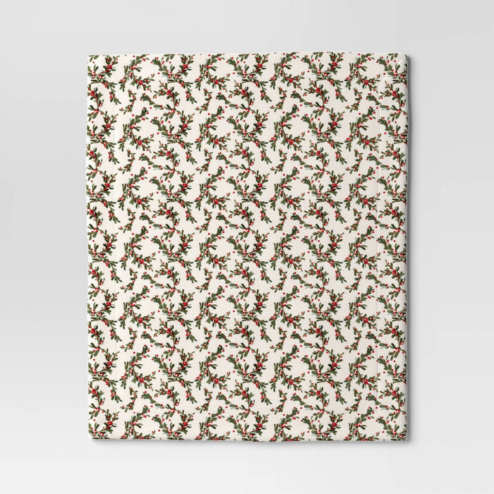 Holly Printed Plush with Faux Shearling Reverse Throw Blanket Brown/White - Threshold