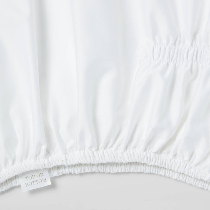 Queen 400 Thread Count Performance Fitted Sheet White - Threshold