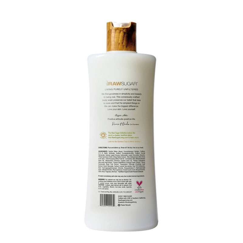 Raw Sugar Avocado and Cactus Pear Moisture Loving Body Wash - 25 fl oz