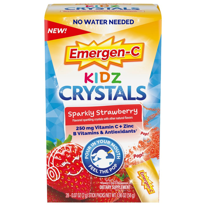 Emergen-C Kidz On-The-Go Immune Support with Vitamin C - Sparkly Strawberry - 28ct