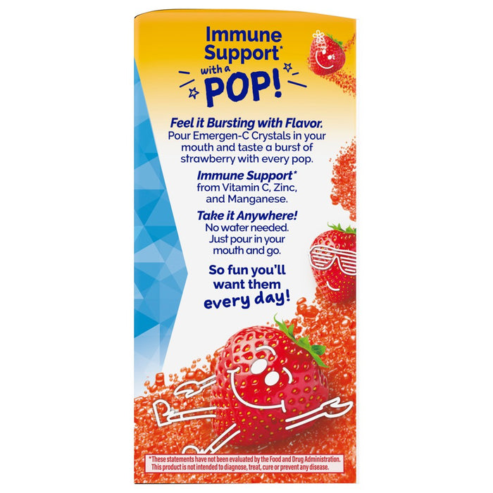 Emergen-C Kidz On-The-Go Immune Support with Vitamin C - Sparkly Strawberry - 28ct