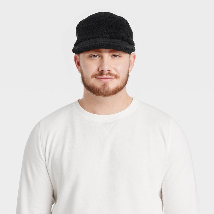 Men's Sherpa 5 Panel Baseball Hat - Original Use Black