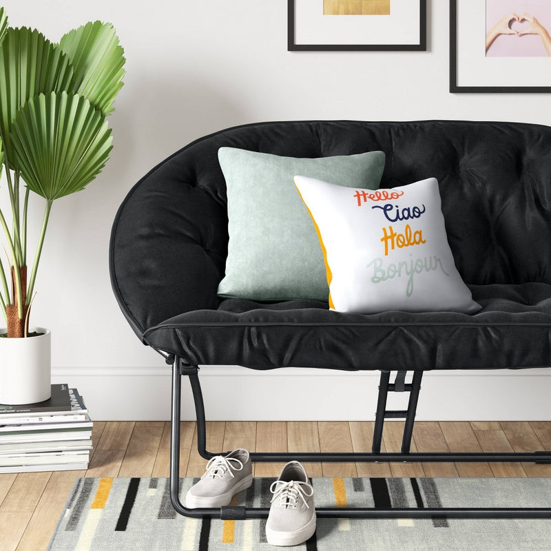 Double Dish Chair Black - Room Essentials (LOCAL PICKUP ONLY)