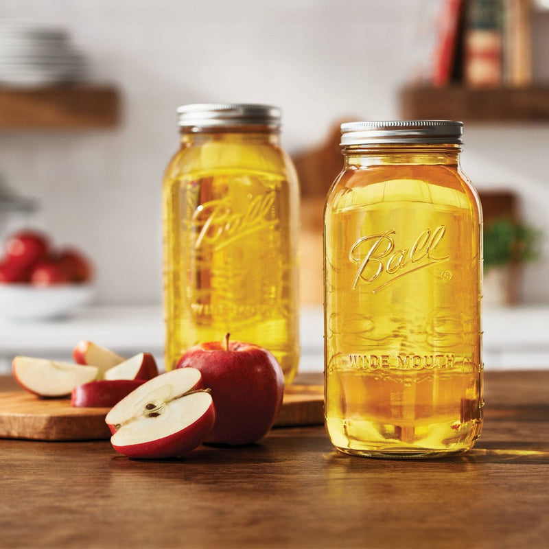 Ball 64oz Glass 6pk Wide Mouth Half Gallon Canning Jars Clear