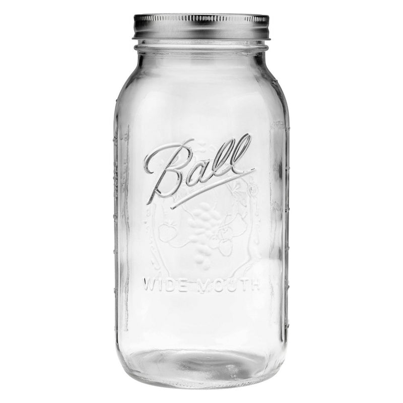 Ball 64oz Glass 6pk Wide Mouth Half Gallon Canning Jars Clear