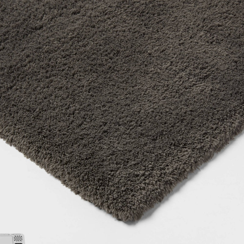 24"x40" Spa Plush Bath Rug Dark Gray - Threshold