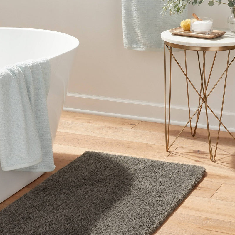 24"x40" Spa Plush Bath Rug Dark Gray - Threshold