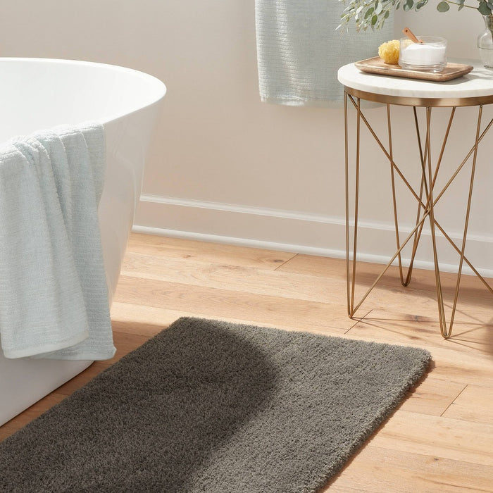 24"x40" Spa Plush Bath Rug Dark Gray - Threshold