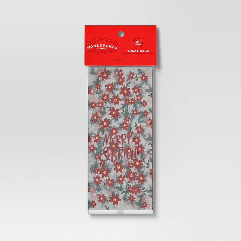 20ct Christmas Merry/Plaid Gift Bags Red/White - Wondershop