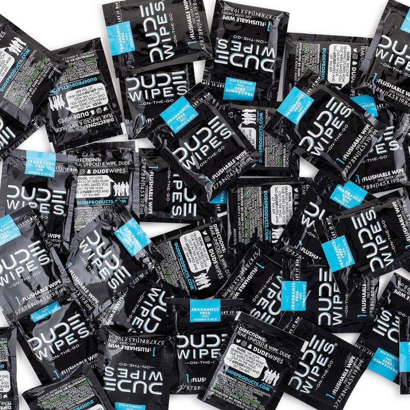 Dude Wipes Fragrance Free On-The-Go Flushable Personal Wipes - 30ct