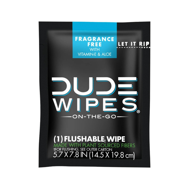 Dude Wipes Fragrance Free On-The-Go Flushable Personal Wipes - 30ct